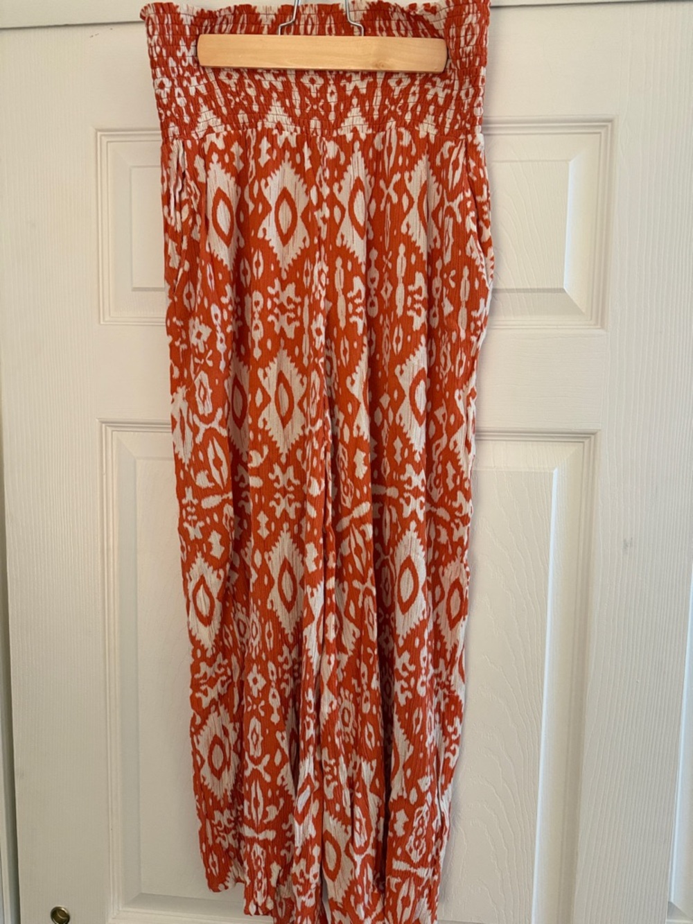 BB Dakota by Steve Madden Orange and White Printed Skirt